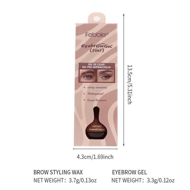 2 in 1 Eyebrow Gel & Eyebrow Tinting Gel, 2 Counts set Waterproof Long Lasting Eyebrow Gel, Natural Eyebrow Styling Gel, Eye Brow Makeup Tool, Christmas Gift