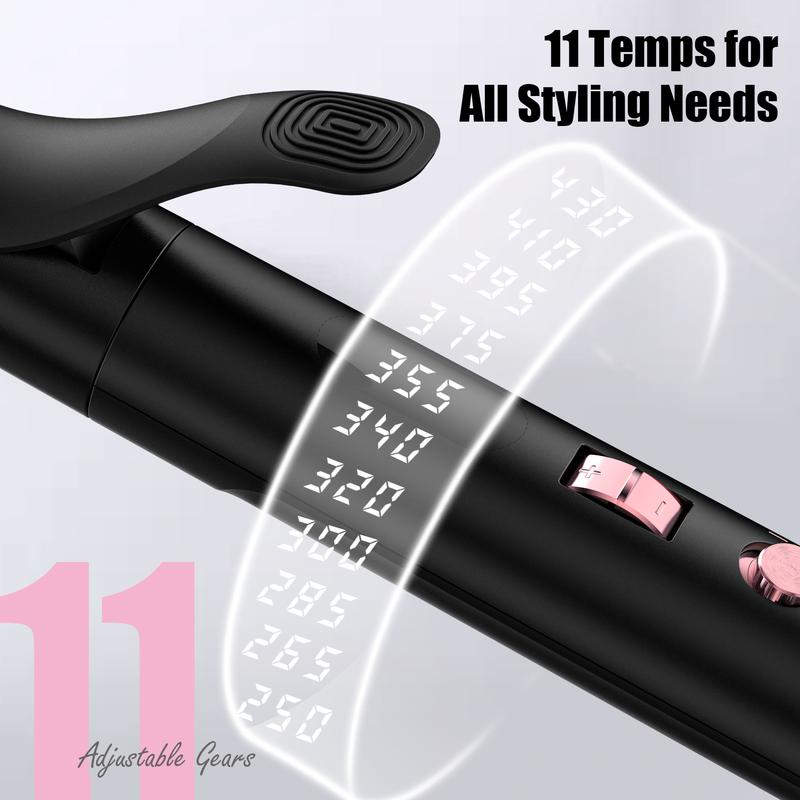 Farery Long Barrel Curling Iron 1 Inch, 11 Adjustable Temp, Include Clips & Silicone Pad