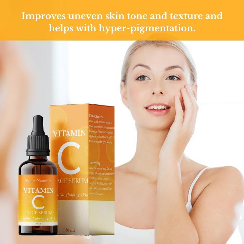 Pure Vitamin C Facial Serum, Anti Aging Face & Eye Serum Hydrating, Reduce Dark Spots, Fine Lines, Wrinkles and Sun Damage, Brightening Serum for Glowing Skin