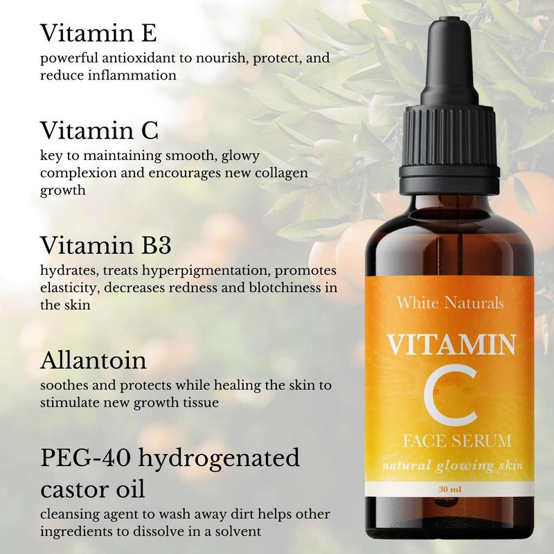 Pure Vitamin C Facial Serum, Anti Aging Face & Eye Serum Hydrating, Reduce Dark Spots, Fine Lines, Wrinkles and Sun Damage, Brightening Serum for Glowing Skin