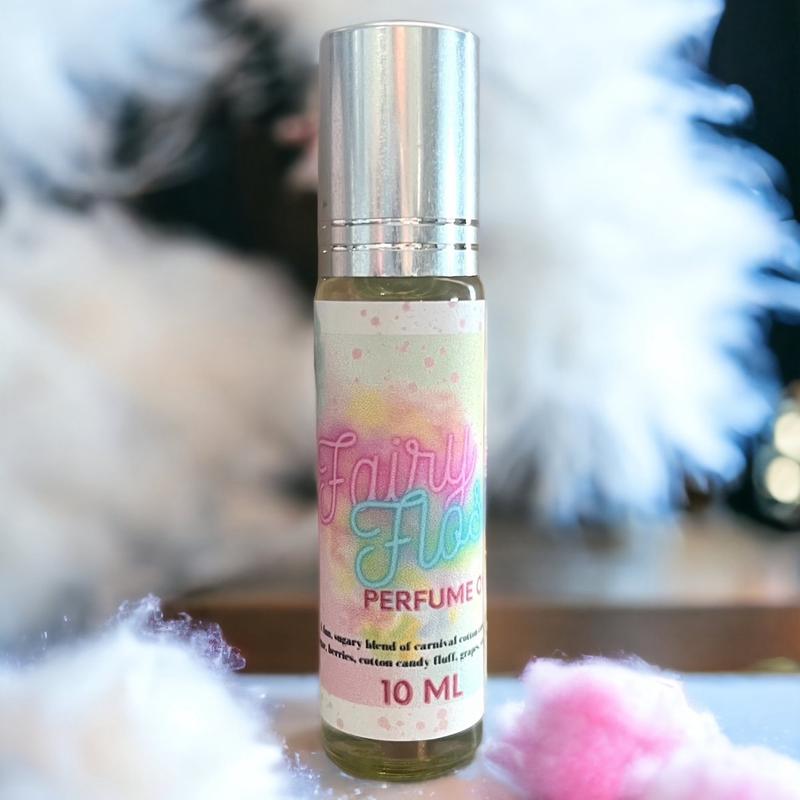 Fairy Floss Body Oil Roll-On, Cotton Candy & Spun Sugar Scented, Chemical Free & Vegan Friendly