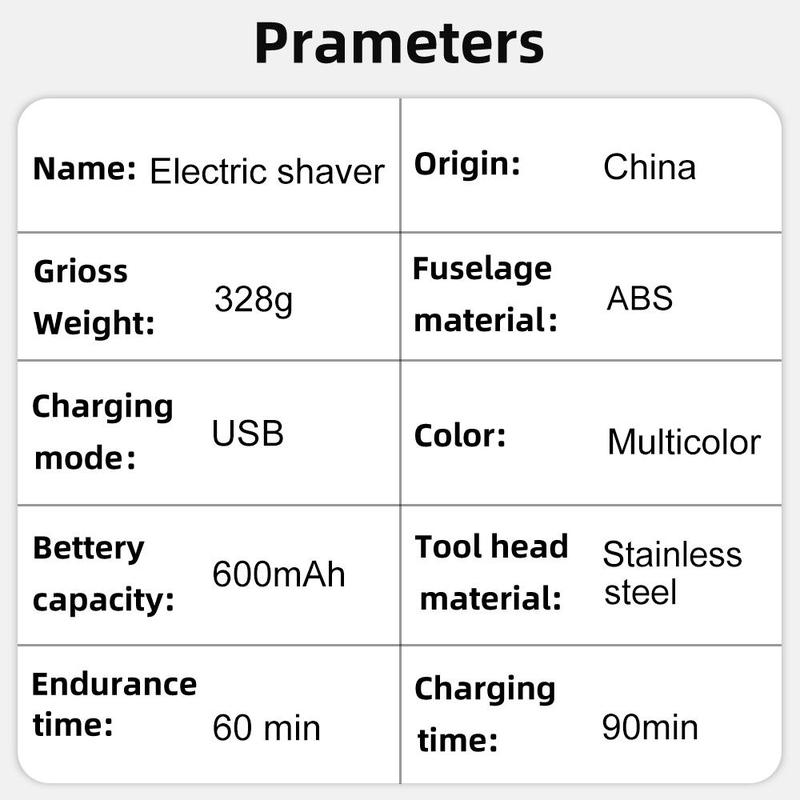 Electric Beard Shaver, 1 Set Men's Electric Beard Trimmer with Accessories, Personal Care Appliances for Men