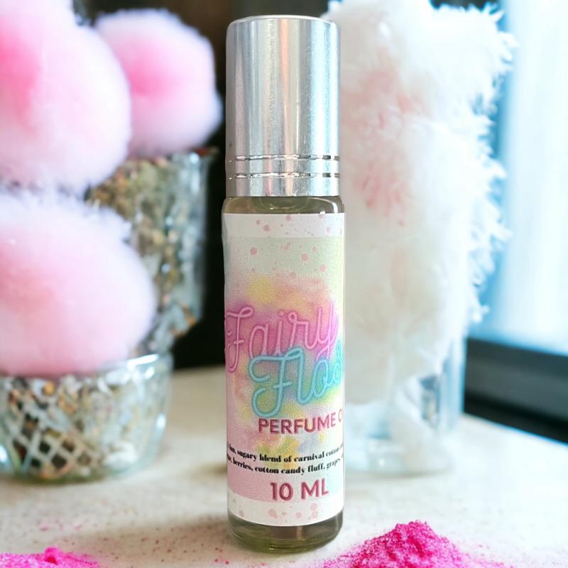 Fairy Floss Body Oil Roll-On, Cotton Candy & Spun Sugar Scented, Chemical Free & Vegan Friendly