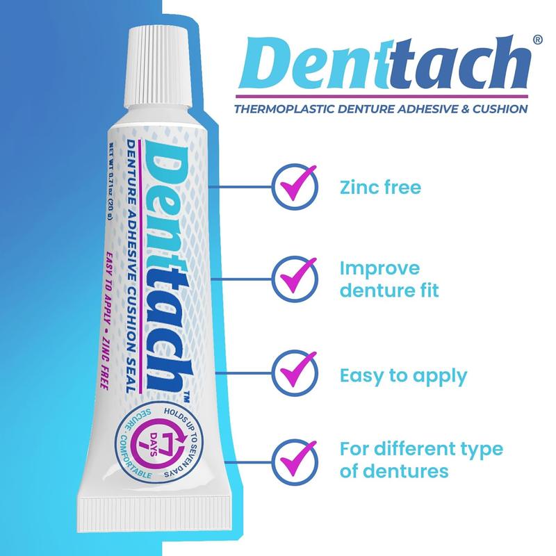 [NEW 2024 - COMBO 3 PACK] Denttach Thermoplastic Adhesive for hold of Dentures up to 7 Days without Glue with Updated Instructions - BLACK FRIDAY SALE 51%