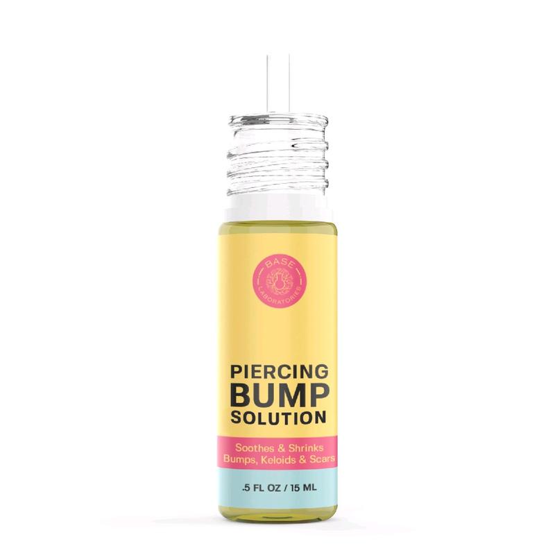 Base Labs Piercing Bump & Keloid Bump Removal Solution | Soothing Piercing Aftercare | Piercing Bump Keloid Scar Removal | Ear & Nose Piercing Cleaner for Keloid Bumps | Piercing Aftercare Oil | 15ml