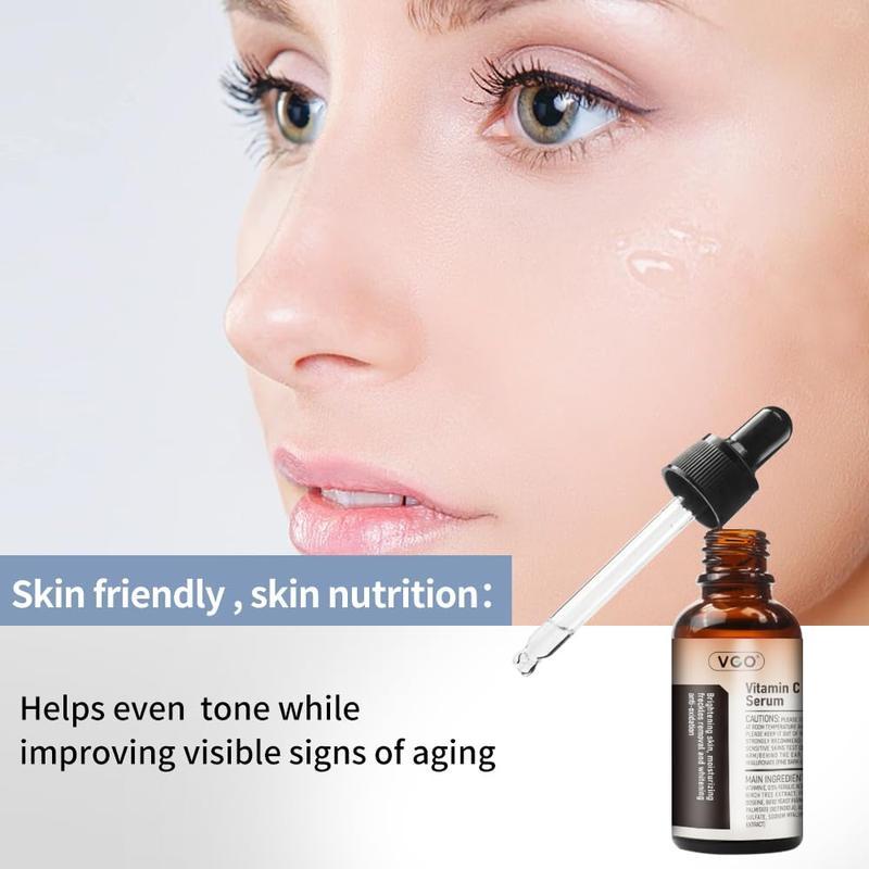 VGO Moisturizing Vitamin C Facial Serum Suitable for All skin types 30ml 60ml vgo long-lasting hydration vitamin C boosting serum Essences anti-aging hydrating Moisturizing Vitamin C Facial Serum gentle comfort Skin Repair Moisturizer Essences Serum