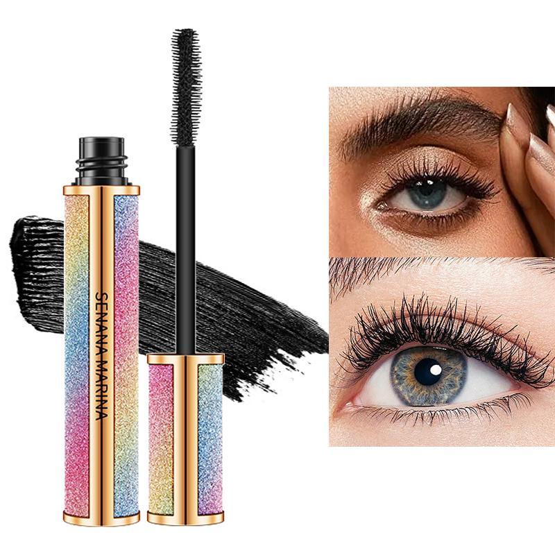 Eyelash Mascara Cosmetic Eyelash Extensions, 4D Long Lasting Waterproof Lengthening Thickening & Curling Mascara, Eye Makeup for Girls & Women, Christmas Gift