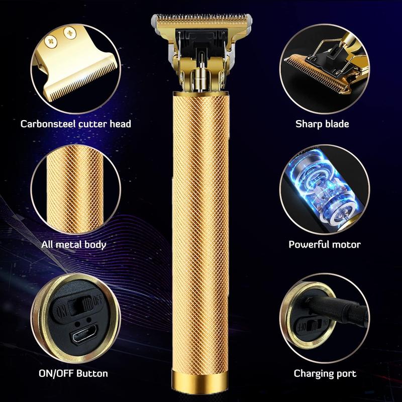 Hair Clippers for Men T Blade Trimmer Zero Gapped Trimmer Rechargeable Beard Trimmer Shaver Hair Cutting Kit,Professional Cordless Hair Trimmer