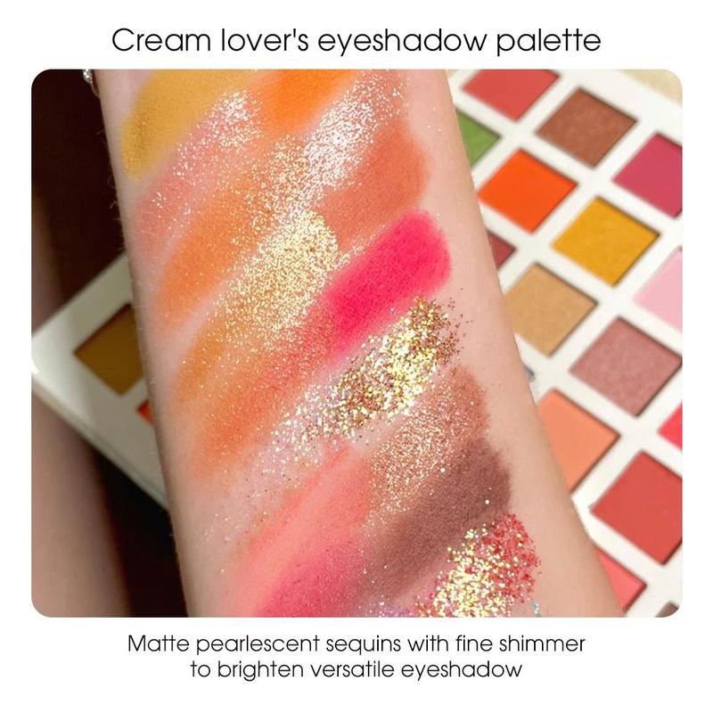 42-color Matte & Glitter Eyeshadow Palette, Long Lasting Shimmering Eye Shadow Makeup Product, High Pigmented Glittering Blendable Eyeshadow Powder, Colorful Soft Eye Makeup Powder Palette