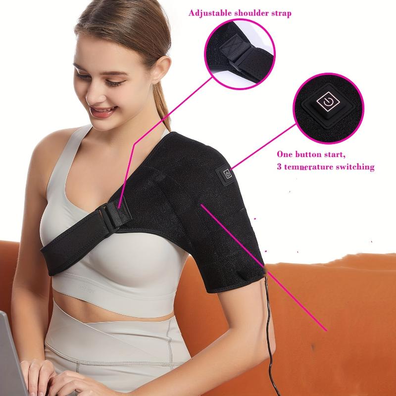 Adjustable Shoulder Pad, Back Support Belt, Electric Heated Shoulder Protector Comfort