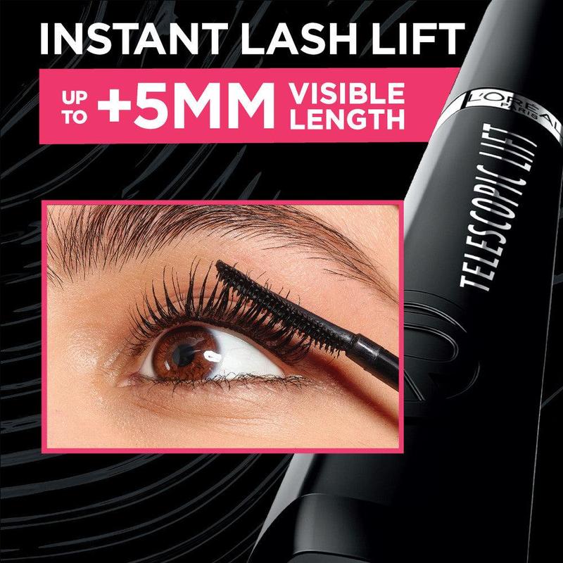 L'Oreal Paris Telescopic Lift Washable Makeup Mascara, 36HR Wear, 0.33 fl oz