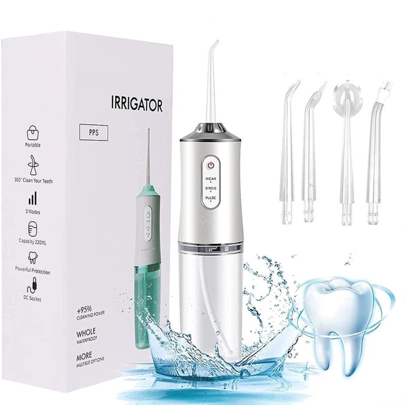 Portable Teeth Cleaner, Efficient Water Flosser, USB Rechargeable, 230ML Large Capacity, Ideal for Travel and Home Use, Perfect as a Gift