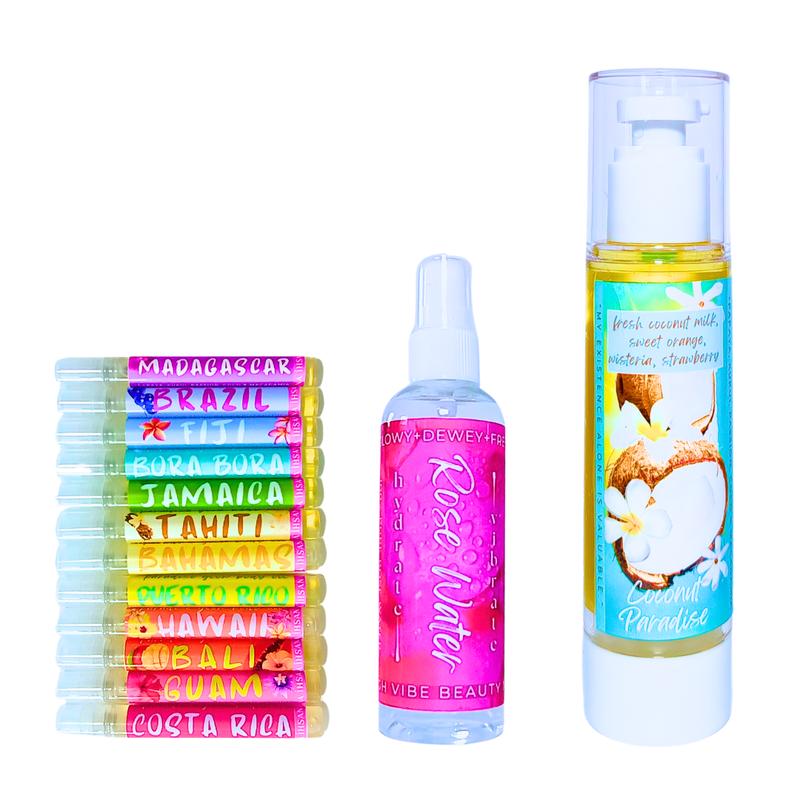 Paradise Glow Body Care Oil Gift Trio Collection