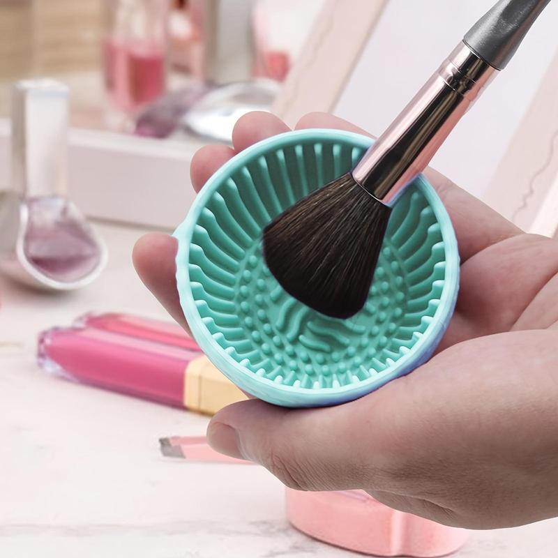 Silicone Makeup Brush Cleaning Bowl, 1 Count Makeup Brush Drying Holder, Makeup Brush Cleaning Tool, Cosmetic Brush Cleaning Bowl, Christmas Gift