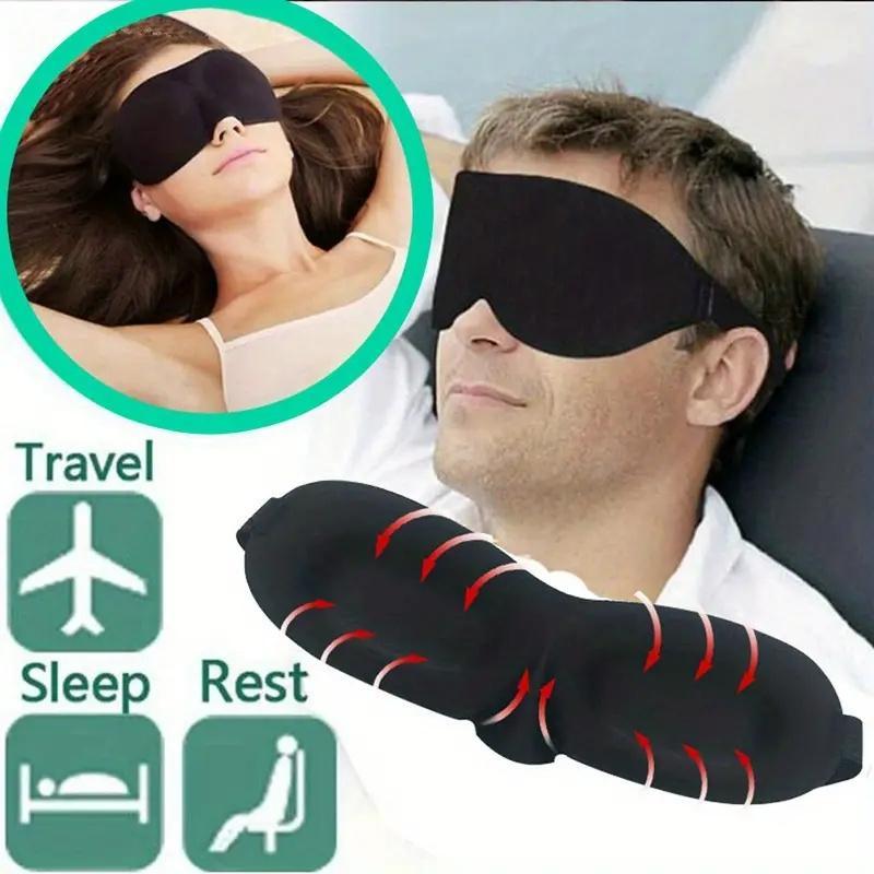 Sleep Eye Mask, 3D Contoured Sleeping Mask, Cool Bedroom Night Sleep Mask, Soft Comfort Eye Shade Cover for Travel Yoga Nap, Bedroom Accessories