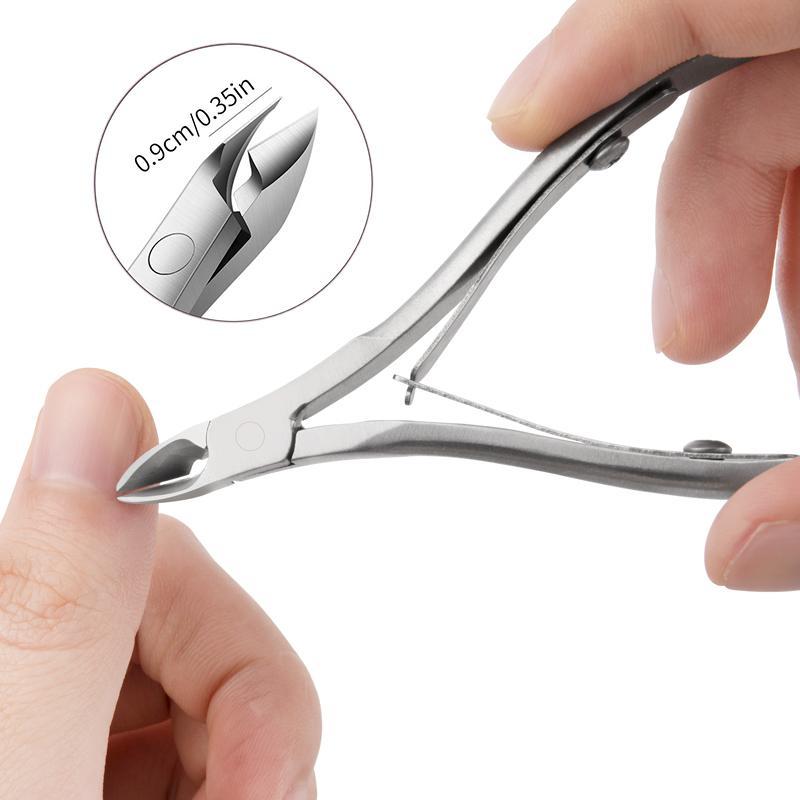 Double-ended Nail Cuticle Pusher, 5 Counts Finger Dead Skin Remover, Nail Nippers Cutter for Pedicure Accessories, Nail Art Tools