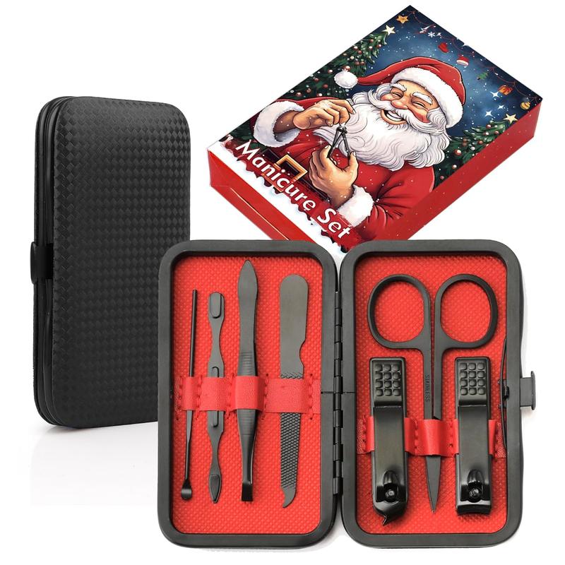 Men Gifts for Christmas,Stocking Stuffers, Clippers for Men, Kit,Manicure Set,Travel Gifts for Mens Grooming Kit,Pedicure Kit,Manicure Kit for Womens Personal Care Sets,Fingernail Clipper 7 count