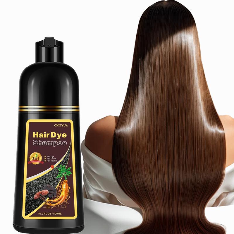 3 in 1 Dye Shampoo for Hair,Hair Dye Shampoo,Natural Coffee Quick Hair Dye,Hair Care,Fruity Aroma,Various Colors Available,3-in-1 Plant Extracts Natural Shampoo,Long Lasting,Ammonia Free,Mild Hair Coloring Haircare(500ml)