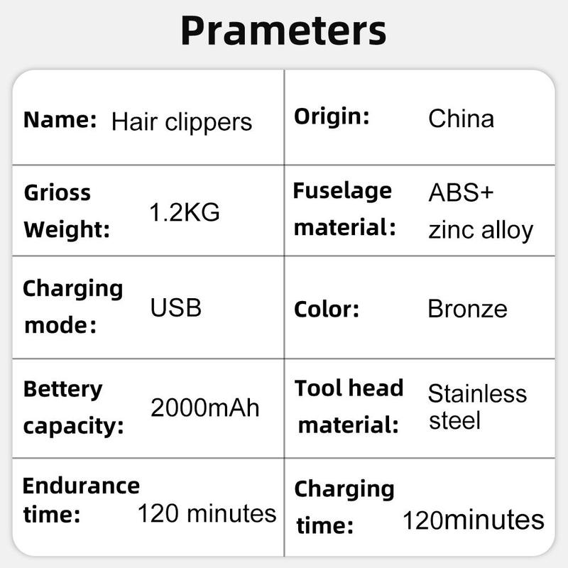 Professional Hair Clipper Razor & Trimmer Set for Men, 1 Box Usb Rechargeable Haircut Kit with LCD Display, T-blade Electric Trimmer, Hair Care Product for Men, Barber Kit, Barber Clippers, Hair Cutting Machines