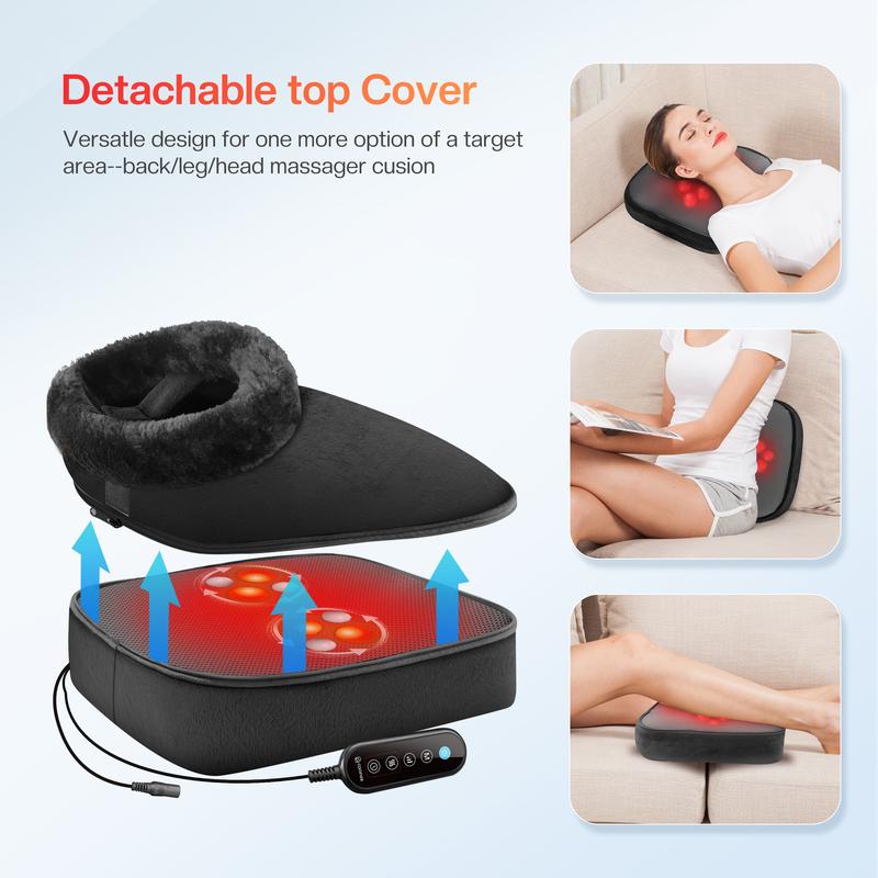 COMFIER Shiatsu Foot Massager with Heat- Kneading Back Massager with Heating Pad, Heated Foot Warmer