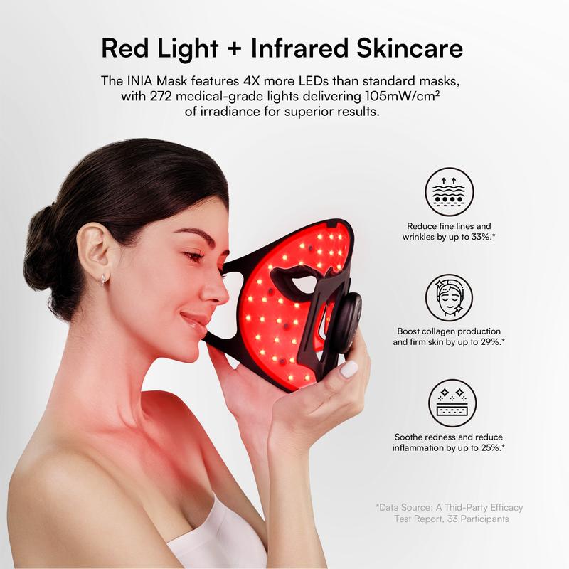 [Christmas Gift TikTok Shop Exclusive] INIA GLOW Wireless LED Mask, Perfect Gift Season Pick, Live Stream Exclusive with Free Gifts