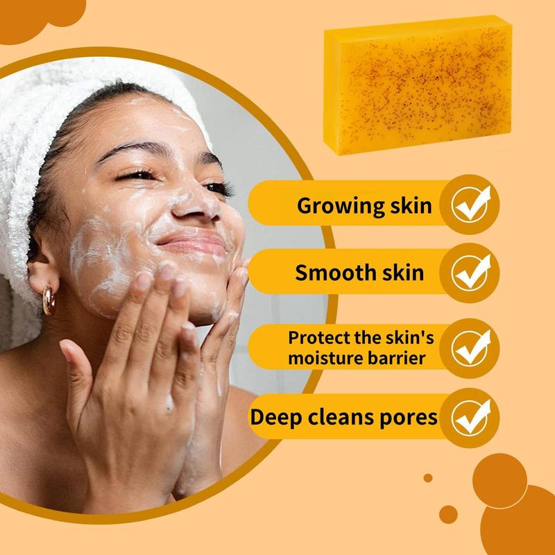 Turmeric Soap & Turmeric Cream Set, 5 Counts set Moisturizing Brightening Facial Skincare, Daily Skincare Product for Women & Men for All Skin Types