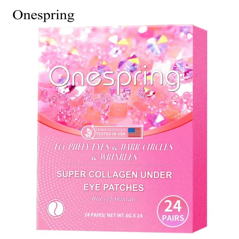 Onespring Eye Patch Eye Mask(24 Pairs) - Moisturizing Collagen Eye Gel Patches For Dark Circle,Hyaluronic Acid Eye Patches for Eye Bags