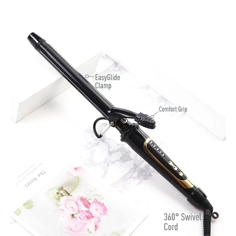 1 Inch Curling Iron with Ceramic Barrel, Instant Heat up to 450°F, Waving Style Tool for Long Medium Hair and Women