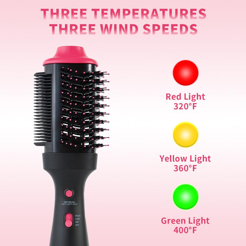 DOMIDO Apollo - Negative ion straightening comb hair dryer, multi-functional curling comb to create smooth and high-quality hair.