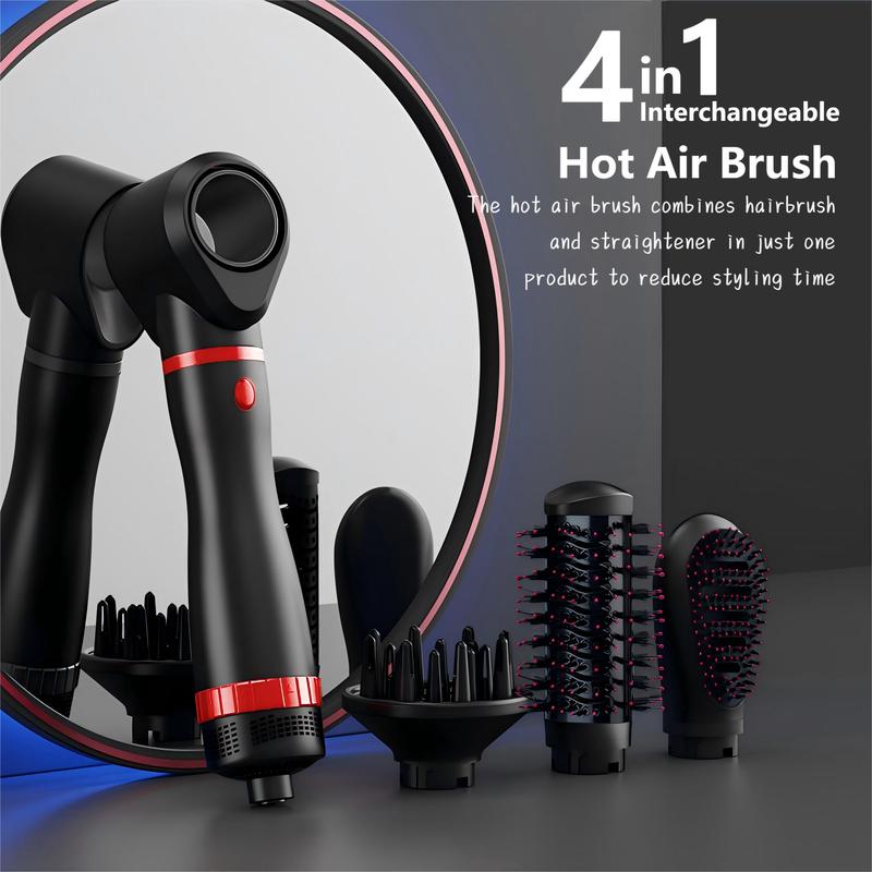 4 in 1 Hair Dryer Brush, 1 Set Hair Dryer & Volumizing Hot Air Brush, Scalp Massager, Hair Styling Tool for Home Salon Travel