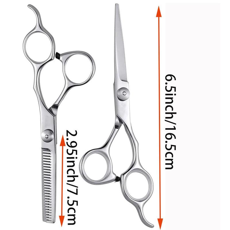 Barber Shop Hair Cutting Set for Summer Gift, 3 Counts set Stainless Steel Barber Thinning Shears, Professional Hair Haircare & Grooming Tool for Women Men Adults Salon Home Use