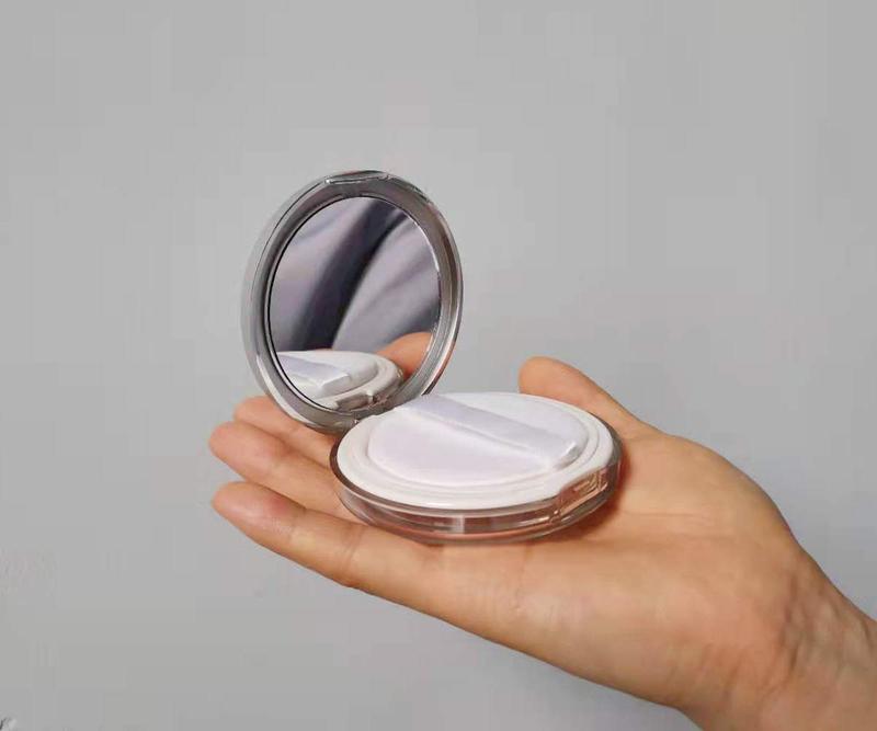 Loose Powder Container, Refillable 5g5ml DIY Make-up Case with Soft Puff And Mirror