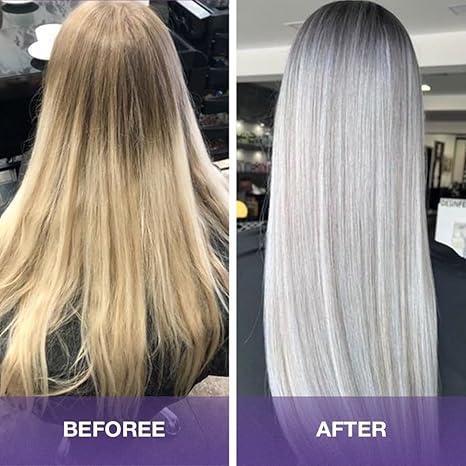 Karseell maca power Purple Shampoo Professional Neutralizes Brass & Yellow Tones For Blonde Silver Gray Highlighted Hair 16.90 oz 500ml Uv Comfort