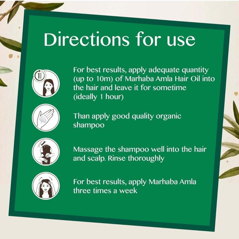 Marhaba Amala Hair Oil - Pure and Organic Hair Growth Oil - Comfort, Haircare Serum