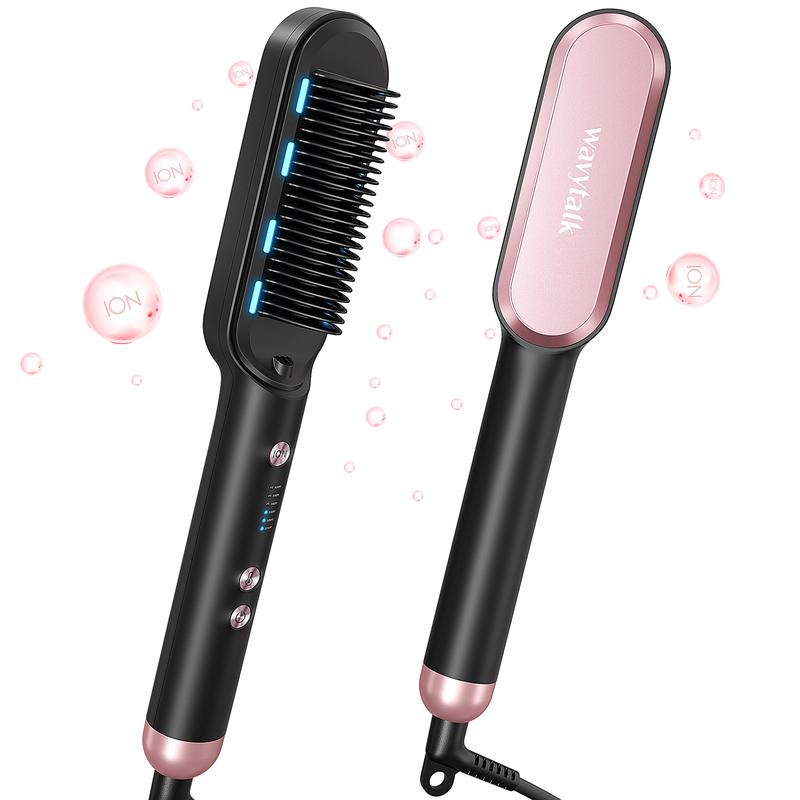 Wavytalk Negative Ion Hair Straightening Brush and Professional Ionic Hair Dryer with Diffuser Set