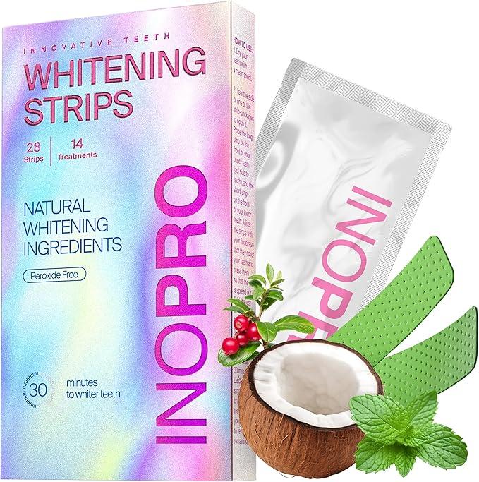 INOPRO Teeth Whitening - Teeth Whitening Strips 14 Treatments Kit guru whitening strips total smile nonslip whitening coconut whitening Oral dental tool beautiful smile