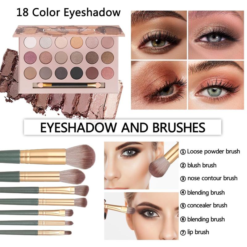 Makeup Sets for Teens Makeup Kit for Women Full Kit Makeup set Makeup Kit Eyeshadow Palette Foundation Mascara Contour Lipgloss Makeup Teenager Gift