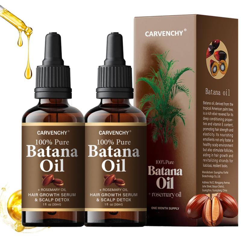 2 Counts CARVENCHY Batana Oil with Rosemary, Nourish Scalp &  for Strong & Healthy Hair, Organic Hair Care Product for Women & Men