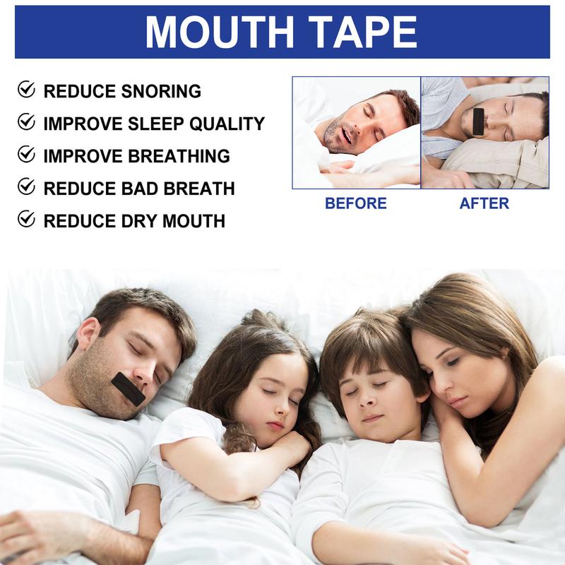 90pcs Anti Snoring Mouth Tape Nighttime Sleeping Mouth Breathing Improvement Reduce Dry Mouth Promote Nose Breathing Health Care