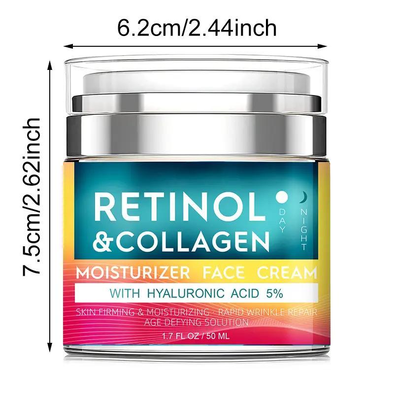 Retinol Collagen Moisturizer, Hydrating Nourishing Face Cream, Moisturizing Face Lotion for Women & Men All Skin Types