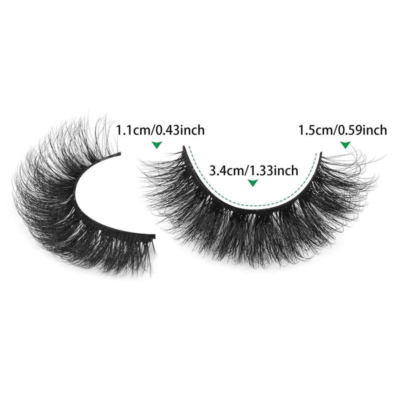 Fashion Fluffy False Eyelashes, 14 Pairs Faux Cluster Lashes, Natural Curling Eye Makeup Strip Lashes, Full Volume Eyelash for Lashes Extensions, Christmas Gift