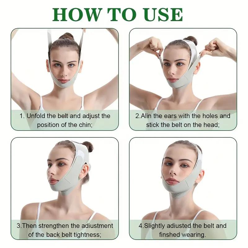 Reusable V-Line Lift Mask, Double Chin Reducer Chin Strap, Lift and Tighten Face to Prevent Sagging, Ultra-Thin Comfortable Reusable Summer Face Belt - Facial Care Gift for Mom Skincare