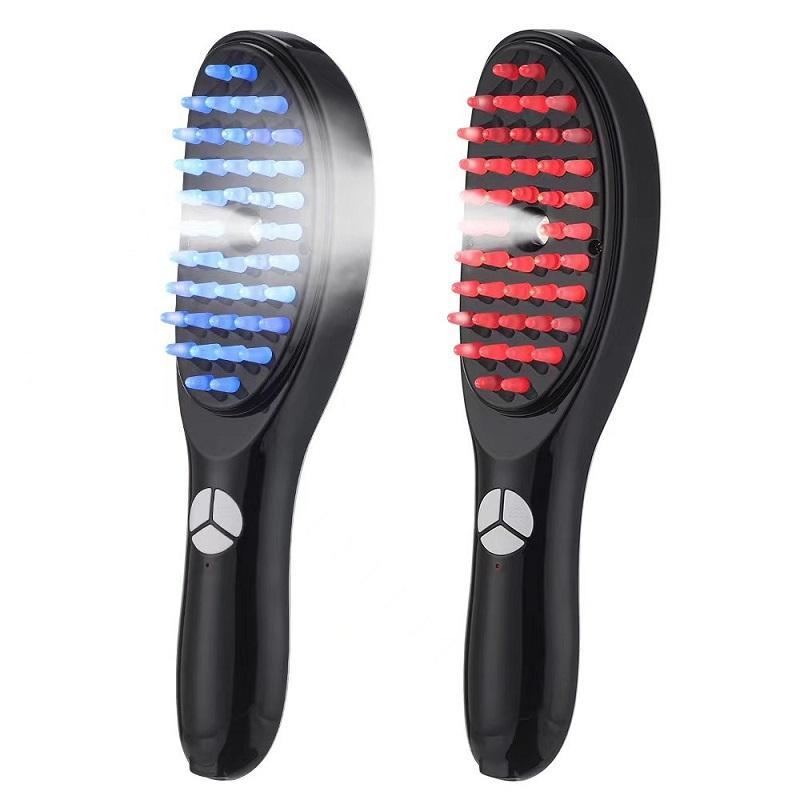 Electric Scalp Massager , Red Light & Blue Light Massage Comb, Electric Hair Care Comb, 1 Piece Multifunctional Hair Massager, Root Strengthening Comb Comfort Plug