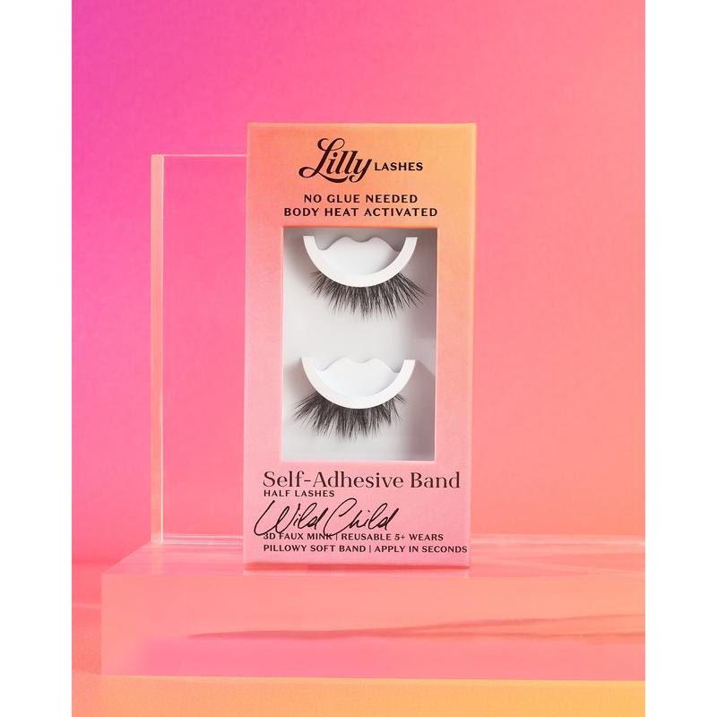 WildChild Half Lash 3D Faux Mink Self-Adhesive False Eyelashes