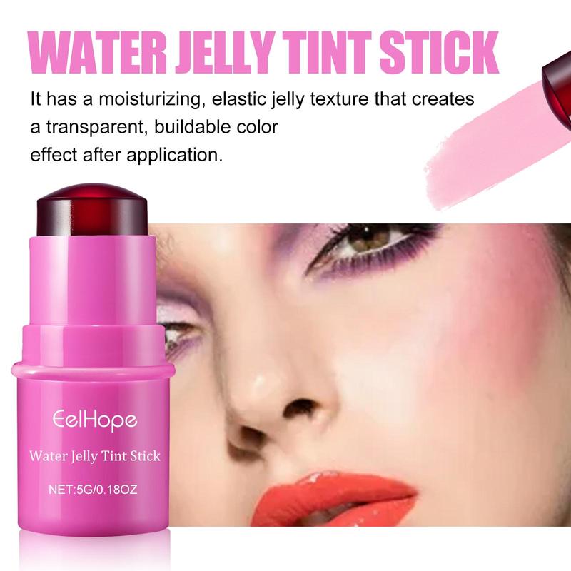 Water Jelly Blush, Long Lasting Waterproof Blush Stick, Moisturizing Blush For Cheeks & Lips, Makeup Accessories