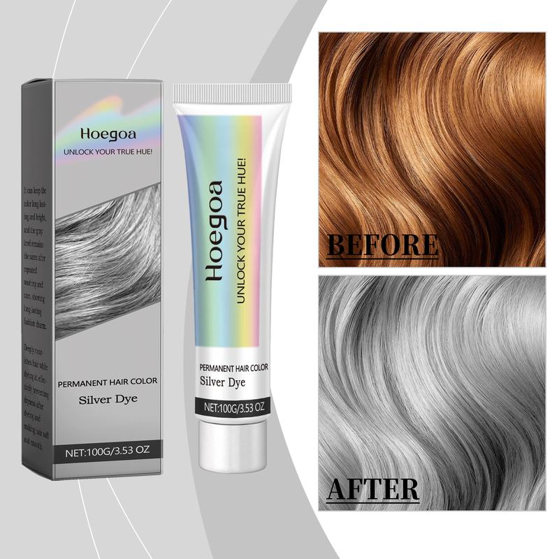 Hoegoa Grey Hair Cream Permanent color lock, no damage to hair Nourishing Plant extract hair care trend hair color Hair Dye Haircare