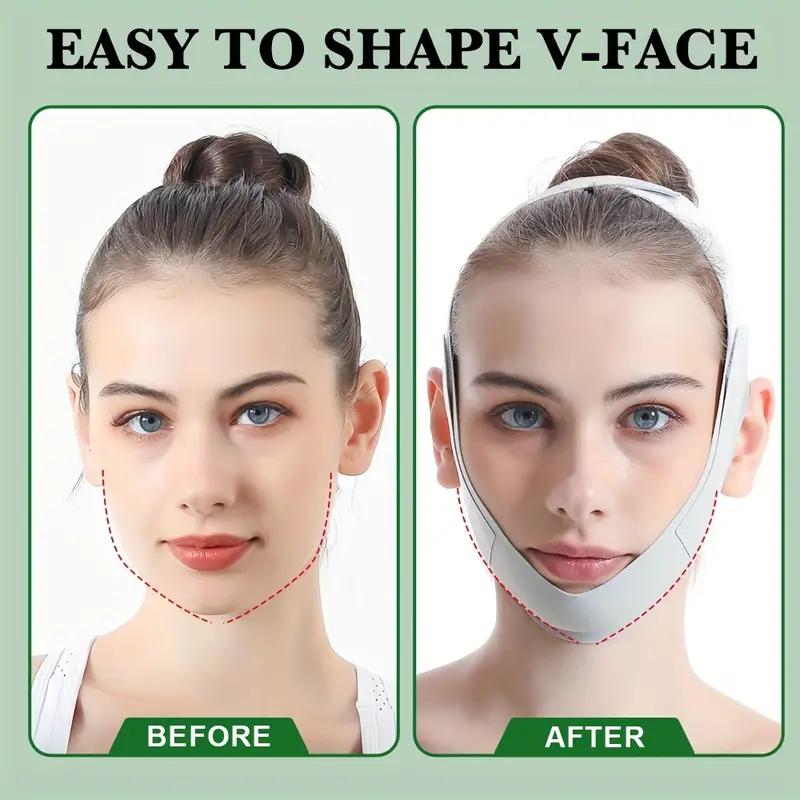 Reusable V-Line Lift Mask, Double Chin Reducer Chin Strap, Lift and Tighten Face to Prevent Sagging, Ultra-Thin Comfortable Reusable Summer Face Belt - Facial Care Gift for Mom Skincare