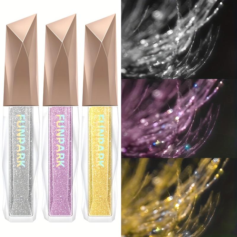 3PCs sparkling diamond glitter mascara-waterproof, smudge-proof & long-lasting for all skin types