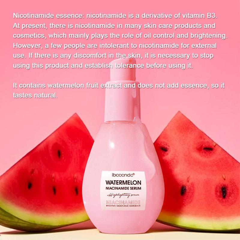 Nicotinamide Essence, Watermelon Fruit Extract Moisturizing Skin Essence, Controlling Oil Essences, without Watermelon Flavor, Skincare