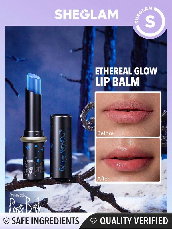 SHEGLAM Corpse Bride Ethereal Glow Lip Balm - Blue Lip Care Gift - Cosmetic, Makeup